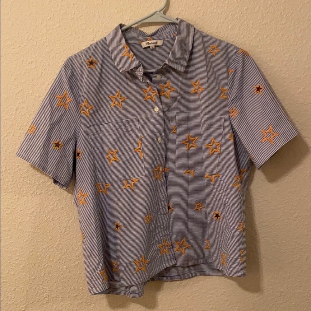 Madewell cropped button up